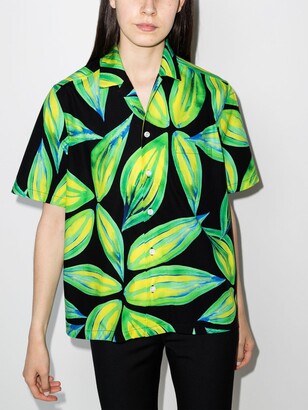 Louisa Ballou Green Aloha Printed Shirt