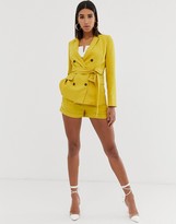 Thumbnail for your product : Fashion Union double breasted blazer with tie waist two-piece