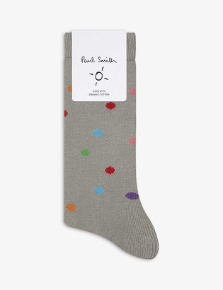 Paul Smith Otis spot cotton-blend socks