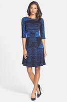Thumbnail for your product : Nic+Zoe 'Cracked Panels Twirl' Knit Fit & Flare Dress