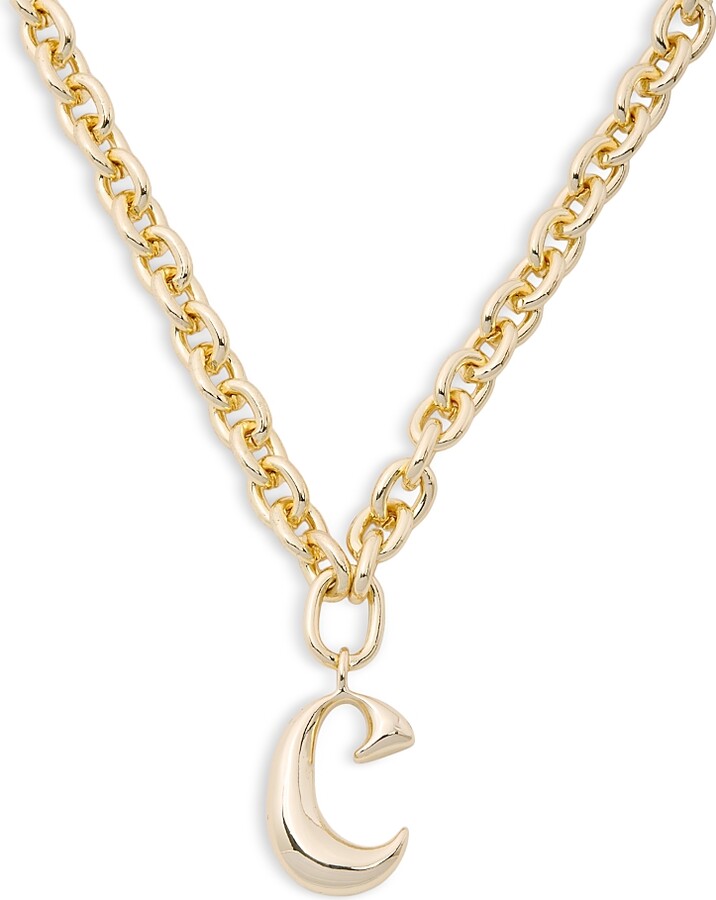 BaubleBar Initial Chain Necklace, 20L
