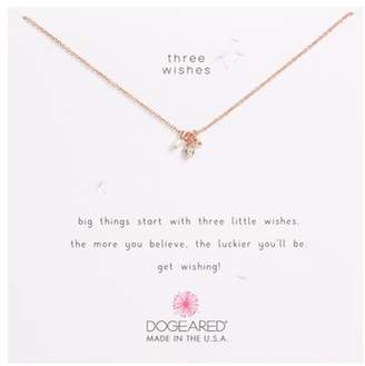Dogeared Three Wishes Cluster Charm Pendant Necklace