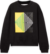 Thumbnail for your product : Proenza Schouler Pswl Printed Cotton-jersey Sweatshirt - Black