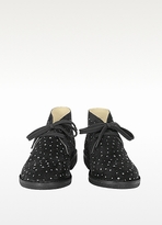 Thumbnail for your product : Loriblu Black Suede and Crystals Ankle Boot