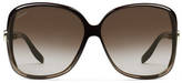 Thumbnail for your product : Gucci Medium square frame sunglasses with heart-shaped interlocking G logo.