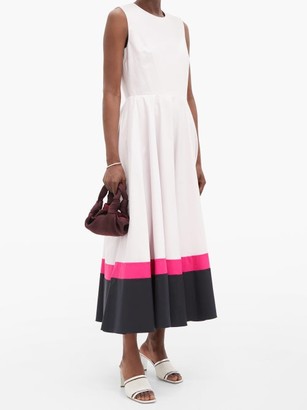 Roksanda Ling Colour-block Cotton-poplin Dress - Light Pink