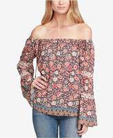 Thumbnail for your product : Jessica Simpson Juniors' Mixed-Print Off-The-Shoulder Top
