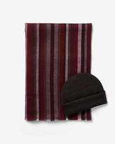Thumbnail for your product : Express Stripe Scarf And Beanie Gift Set