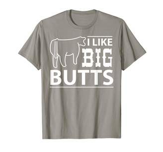 LOL Funny I Like Big Butts Cow Silhouette T-Shirt