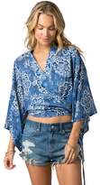 Thumbnail for your product : Rip Curl Coastal Tides Floral Print Crop Wrap Top