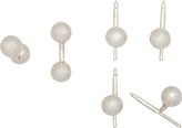 Thumbnail for your product : Barneys New York Men's Sterling Silver Ball Formal Set-Colorless