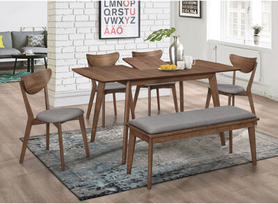 Corrigan Studio Shorna And Natural Walnut 6-Piece Dining Set
