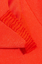 Thumbnail for your product : Victoria Beckham Off-the-shoulder Stretch-knit Top - Bright orange