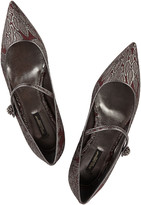 Thumbnail for your product : Dolce & Gabbana Metallic floral-brocade point-toe flats