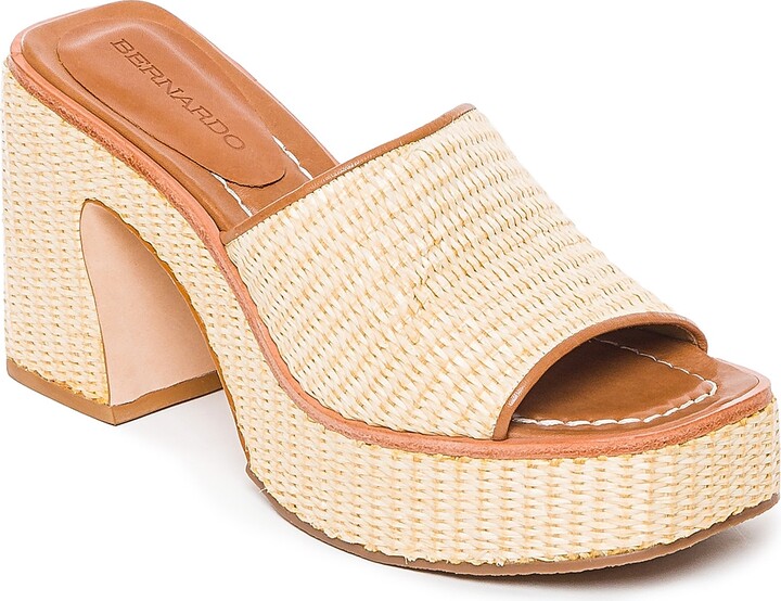 bernardo reagan raffia platform heels