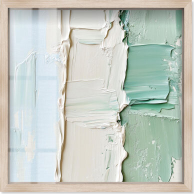 Art Remedy Minted Horizon I Shadowbox Print Mint Abstract Art