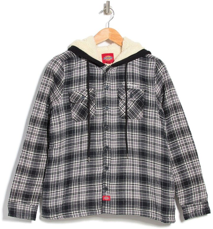 plaid jacket with fur inside