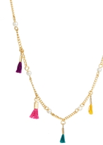 Thumbnail for your product : ASOS Fine Faux Pearl Tassel Necklace