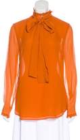 Thumbnail for your product : Nicholas Long Sleeve Silk Top