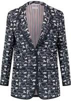Thumbnail for your product : Thom Browne Embroidered Cloqué Blazer