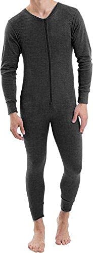 Fashion Fateek Mens Thermal Zip Up Jumpsuit All in One Brushed