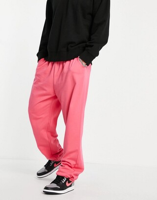 ASOS DESIGN co-ord super oversized joggers with toggle hem in pink