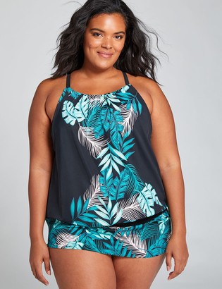 plus size swim tops