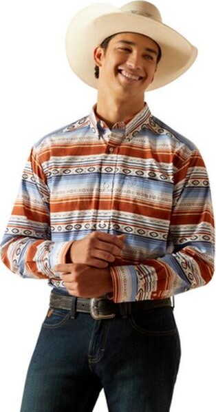 Ariat Men's Dexter Classic Fit Long Sleeve Button Up Shirt Medium Jasper Stone