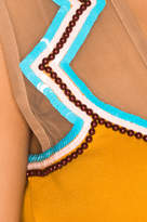 Thumbnail for your product : Y/Project Zig Zag Beaded Dress in Mustard | FWRD
