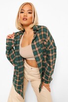 Thumbnail for your product : boohoo Petite Check Oversized Shirt