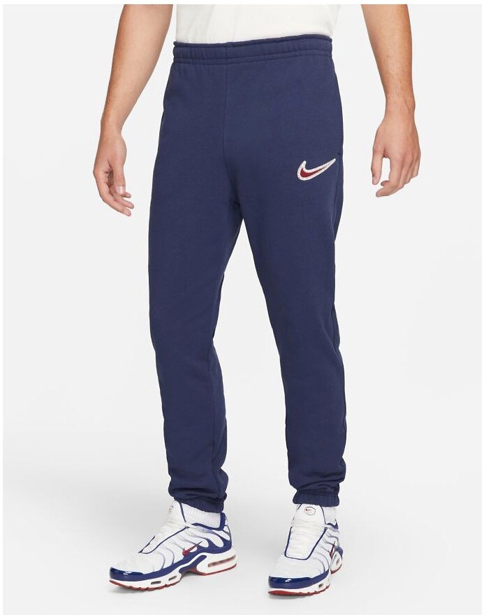 Nike Retro swoosh logo heavyweight joggers in midnight navy - ShopStyle ...
