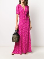 Thumbnail for your product : P.A.R.O.S.H. Ruffled Heart-Print Maxi Dress