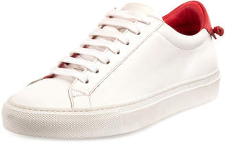 Givenchy Urban Street Leather Low-Top Sneaker, White/Red