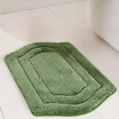 Red Barrel Studio Extra Thick Bath Rugs For Bathroom - Anti-Slip Bath Linen Sets Mats Soft Plush 100% Strong Polyester Living Room Bedroom Water Absorbent(Green20X32 -