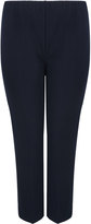 Thumbnail for your product : Yours Clothing Navy Pull On Ribbed Bootcut Trousers
