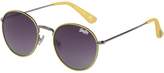 Superdry Enso Tinted Lens Round Sunglasses Yellow
