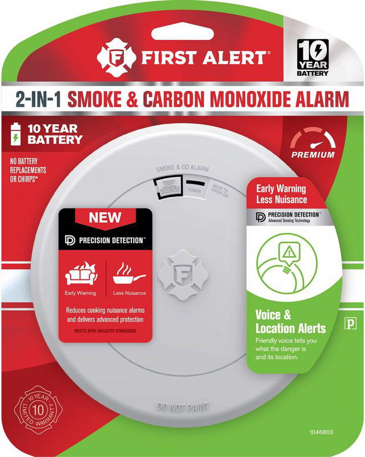 First Alert 10 Year Battery-Powered Photoelectric Smoke and Carbon Monoxide Detector