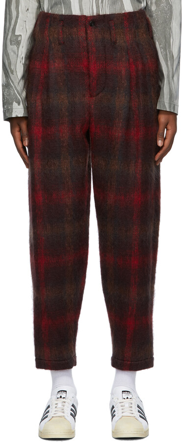 Nicholas Daley Red Two-Pleat Trousers - ShopStyle Pants