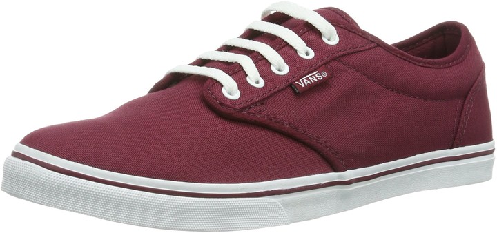 burgundy hi top vans