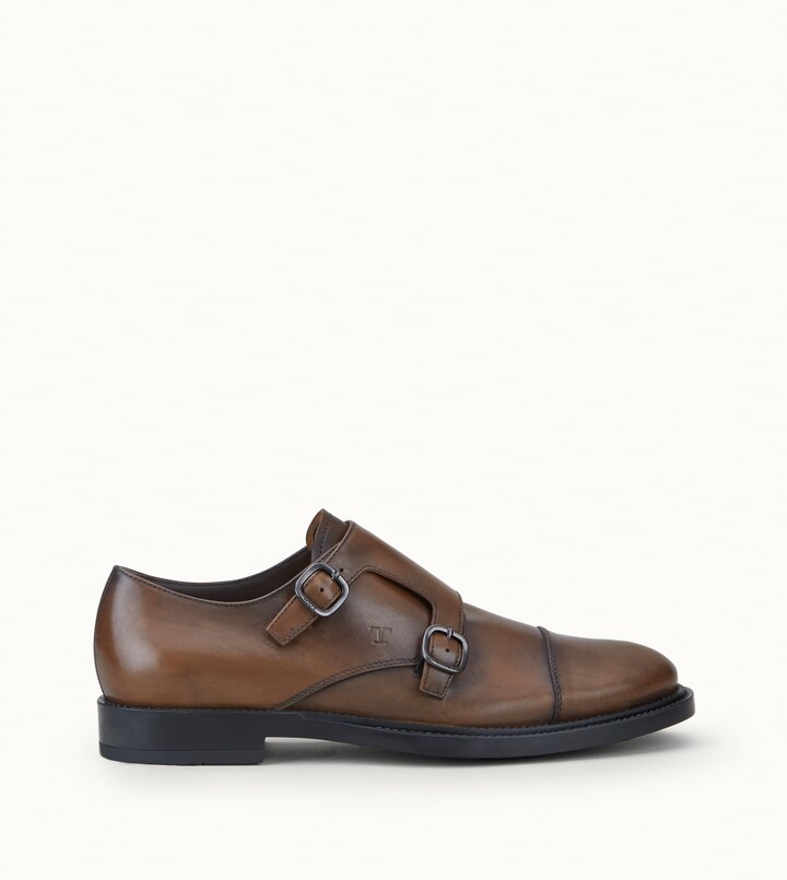 Tod's Monk Strap in Leather - ShopStyle Lace-up Shoes