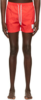 Thumbnail for your product : Thom Browne Red Nylon Drawcord Swim Shorts