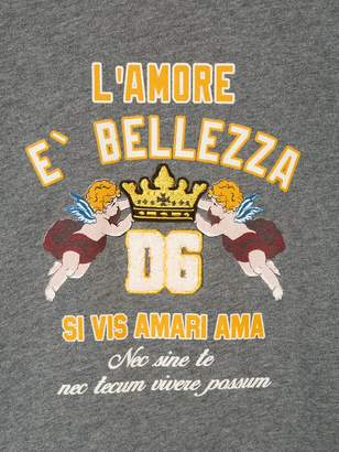Dolce & Gabbana Kids logo patch sweatshirt