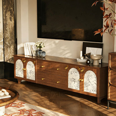 Latitude Run American Retro Minimalist Style TV Stand