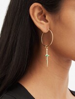 Thumbnail for your product : Jacquie Aiche Dagger Diamond, Emerald & 14kt Gold Charm