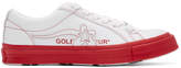 Thumbnail for your product : Converse White and Red Golf le Fleur* OX Sneakers