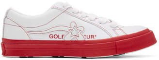 Converse White and Red Golf le Fleur* OX Sneakers