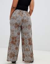 Thumbnail for your product : Pink Clove wide leg pants in leopard co-ord