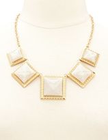 Thumbnail for your product : Charlotte Russe Chunky Faceted Gem Statement Necklace