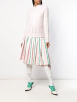 Thumbnail for your product : Thom Browne 4-Bar Open Stitch Light Pink Pullover
