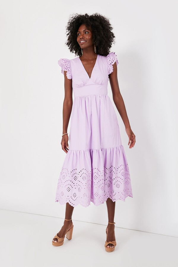 Hyacinth House Lilac Eyelet Marshall Maxi Dress ShopStyle
